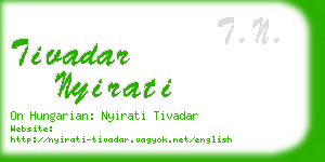 tivadar nyirati business card